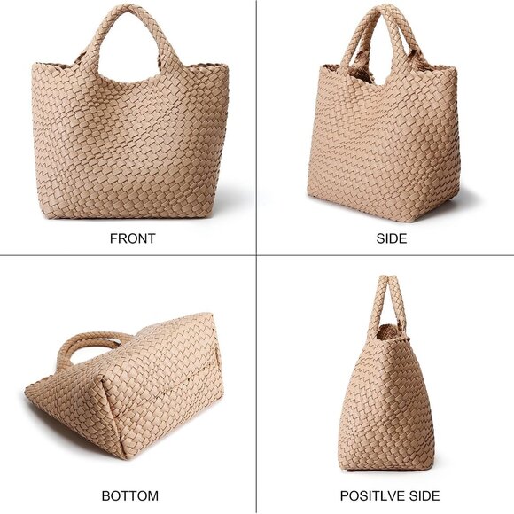 Eco-Friendly Woven Tote & Clutch Set - Versatile Handbag for Every Occasion - Picture 6 of 7